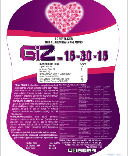 Giz-15-30-15  20 kglık